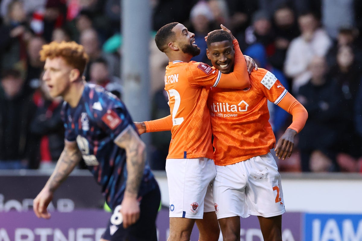FA Cup: Blackpool thrash Premier League side Nottingham Forest and Burnley dump out Bournemouth