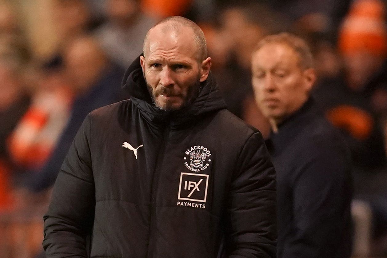 Blackpool manager Michael Appleton (left) saw his side thrash Nottingham Forest (Martin Rickett/PA)