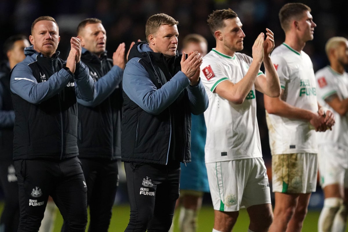 Eddie Howe rues Newcastle’s squad depth after shock exit to Sheffield Wednesday