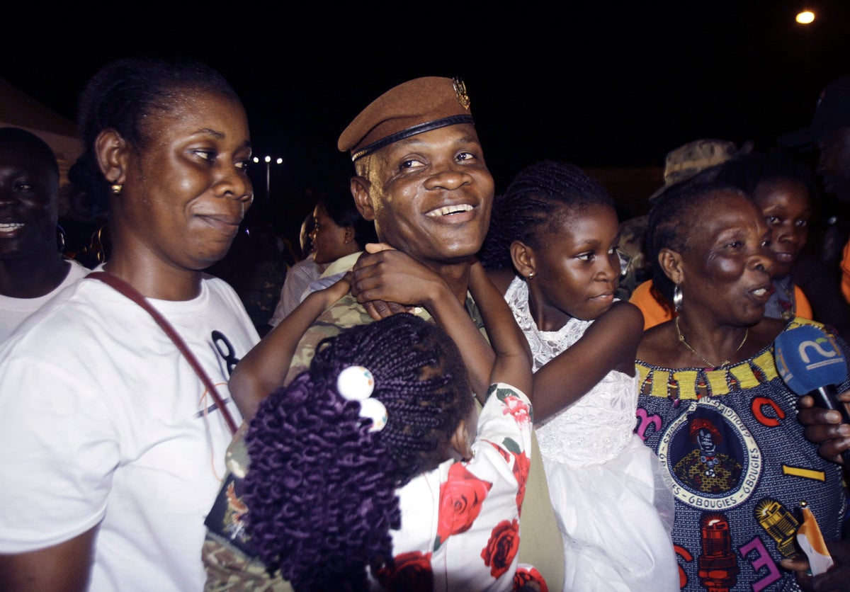 Freed Ivorian soldiers return home after six months