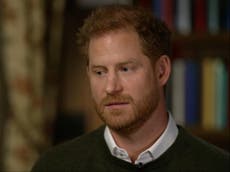 Prince Harry says he was able to spend time alone with Queen Elizabeth II after her death