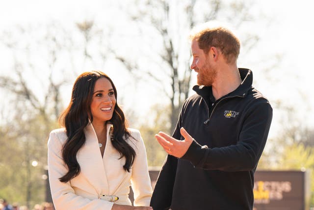 Harry and Meghan may retreat from the spotlight in the short term after recent revelations (Aaron Chown/PA)