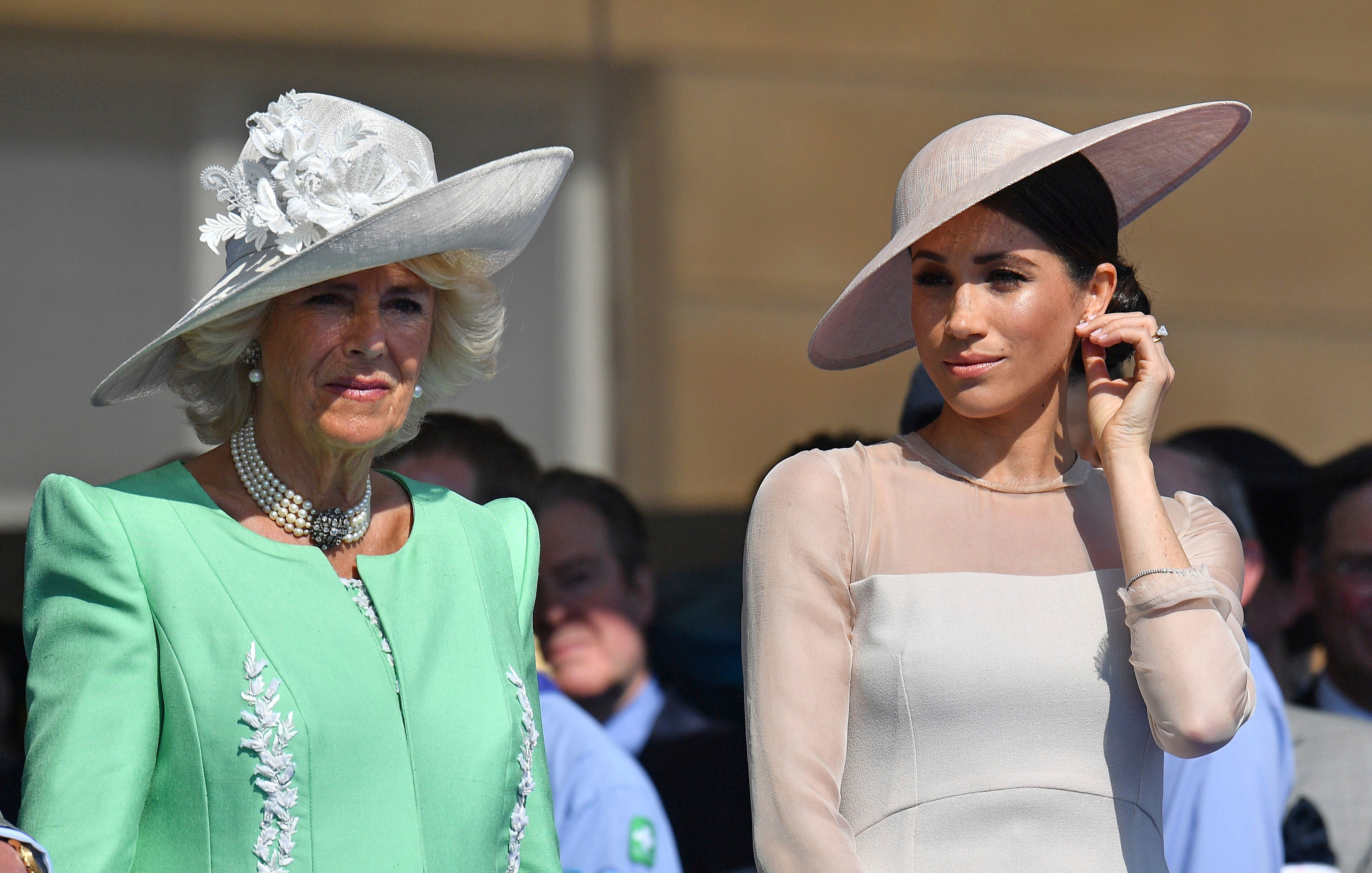 Meghan with Camilla, Queen Consort