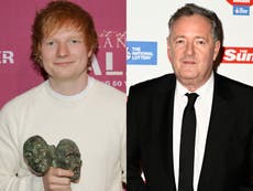Piers Morgan apologises to Ed Sheeran after hacked Twitter account posted ‘abusive nonsense’