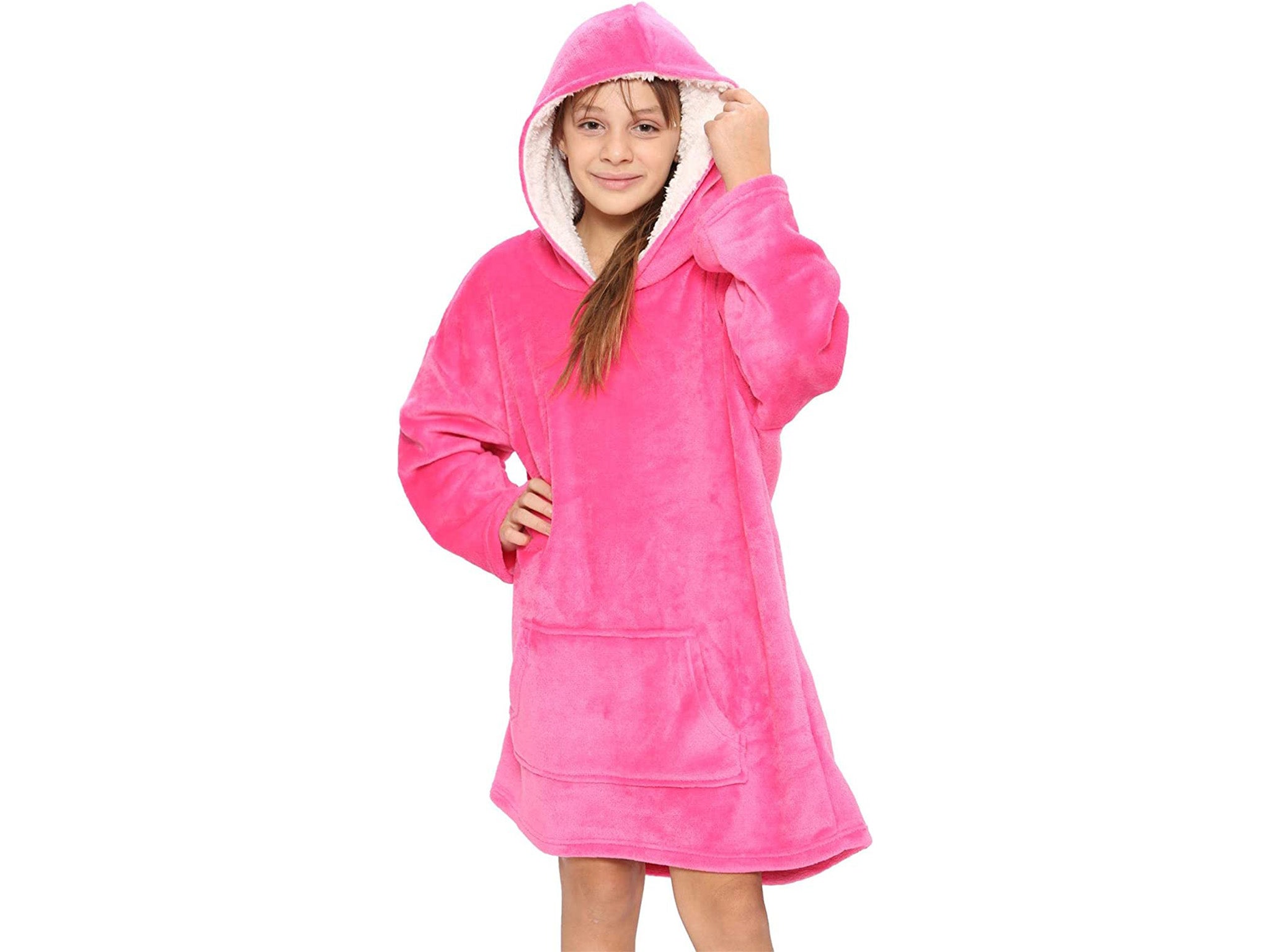 A2Z 4 Kids oversized pink blanket hoodie