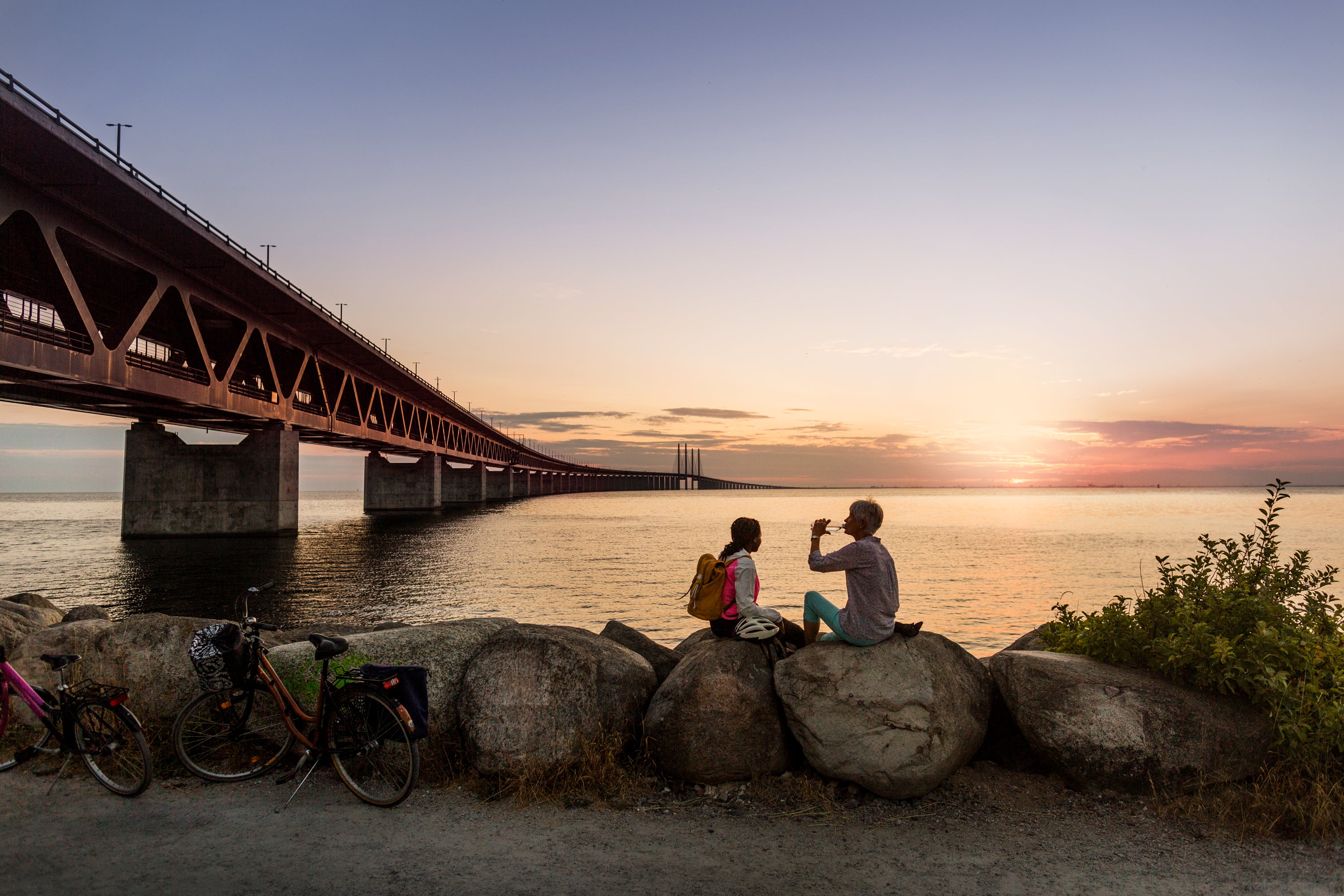 <p>Malmös Öresundbrücke verbindet Dänemark und Schweden</p>