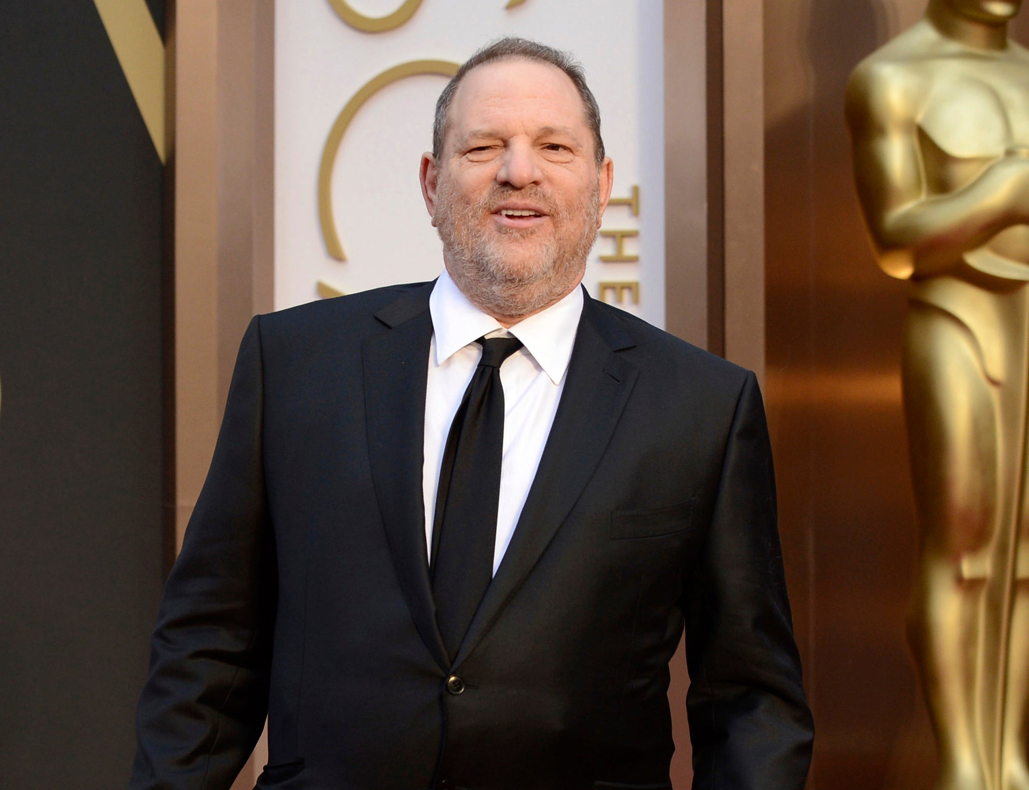 Harvey Weinstein at the 2014 Oscars, one year after sexually assaulting Evgeniya Chernyshova
