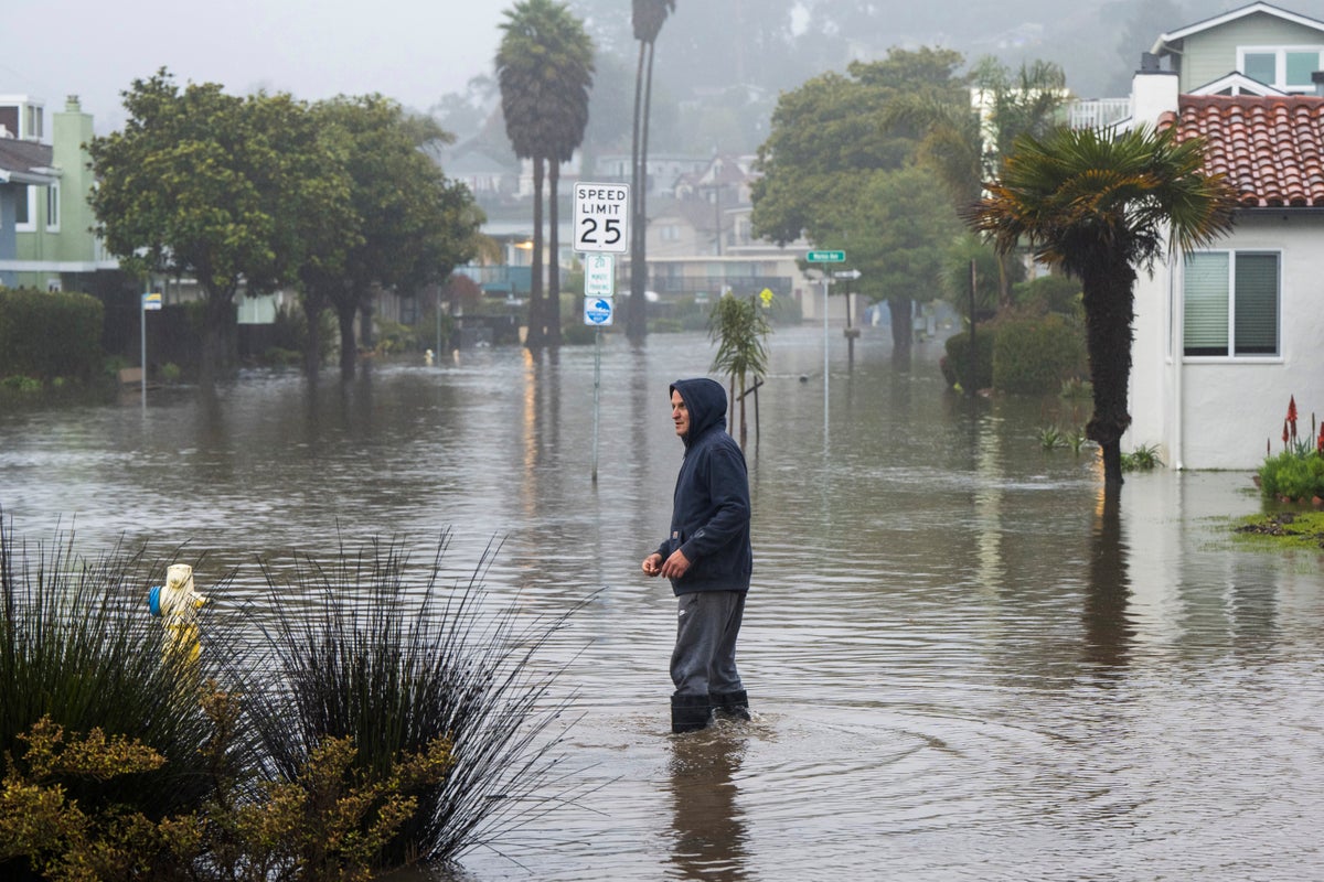 California storm – live: Search for swept away boy, 5, called off as Ellen posts ‘crazy’ Montecito flood video