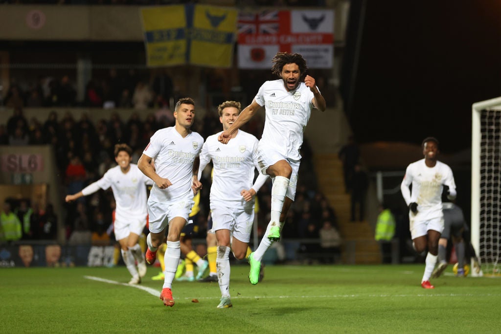 Elneny celebrates Arsenal’s opener