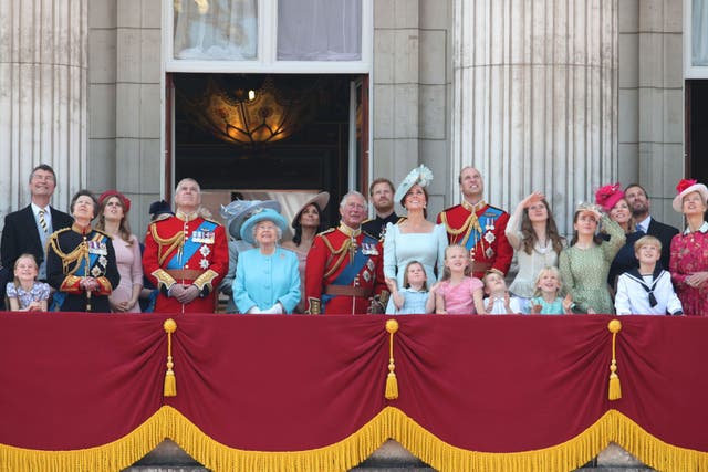 The royal family on the Palace balcony (Yui Mok/PA)
