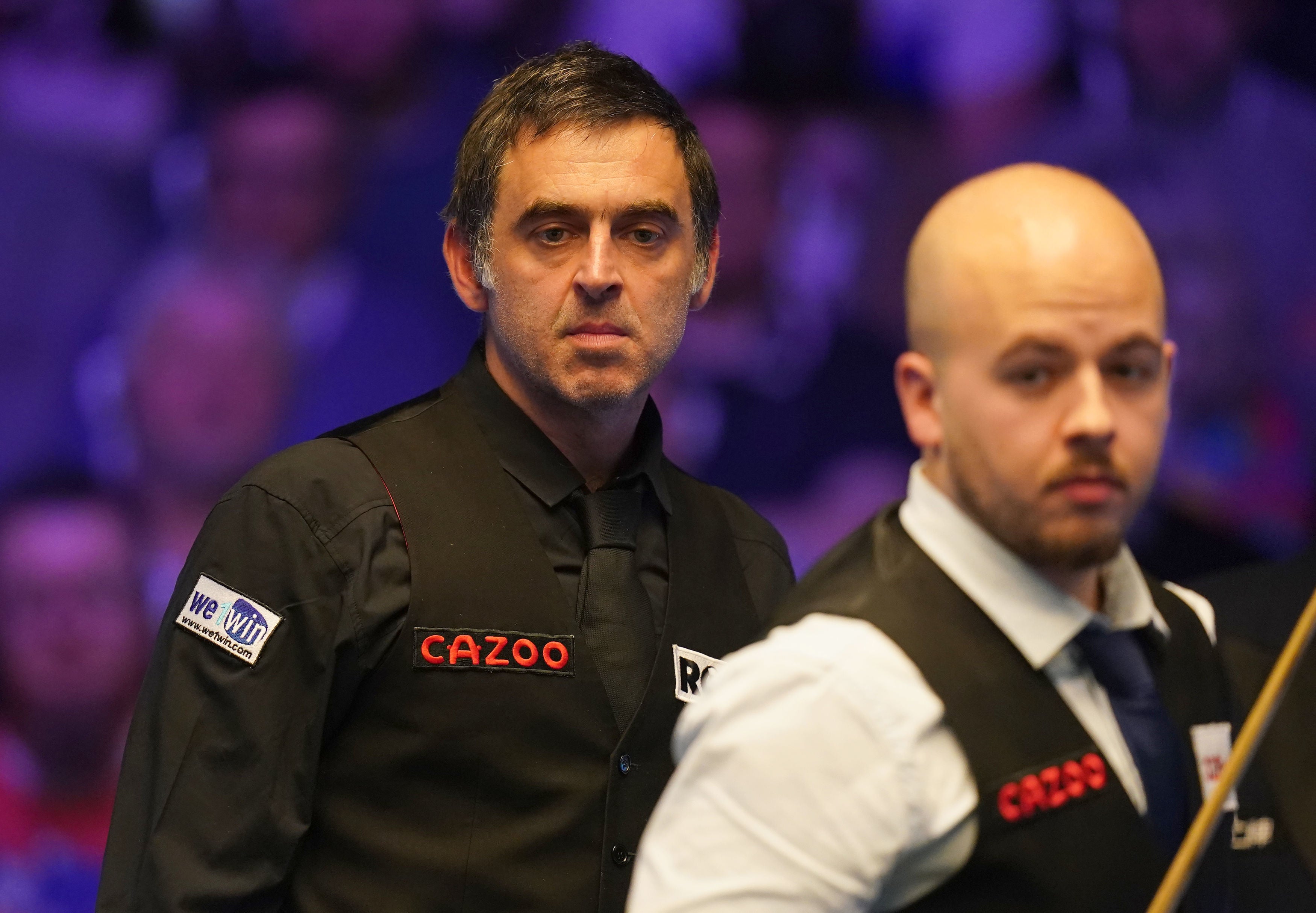 Ronnie O’Sullivan on his way to defeating Luca Brecel