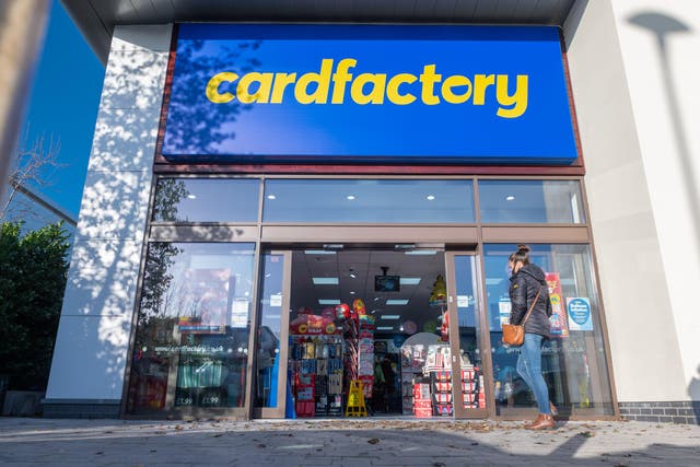 Retailer Card Factory has upgraded its full-year earnings outlook, despite revealing a hit to its online sales from recent postal strikes (Richard Walker/ImageNorth/CardFactory/PA)