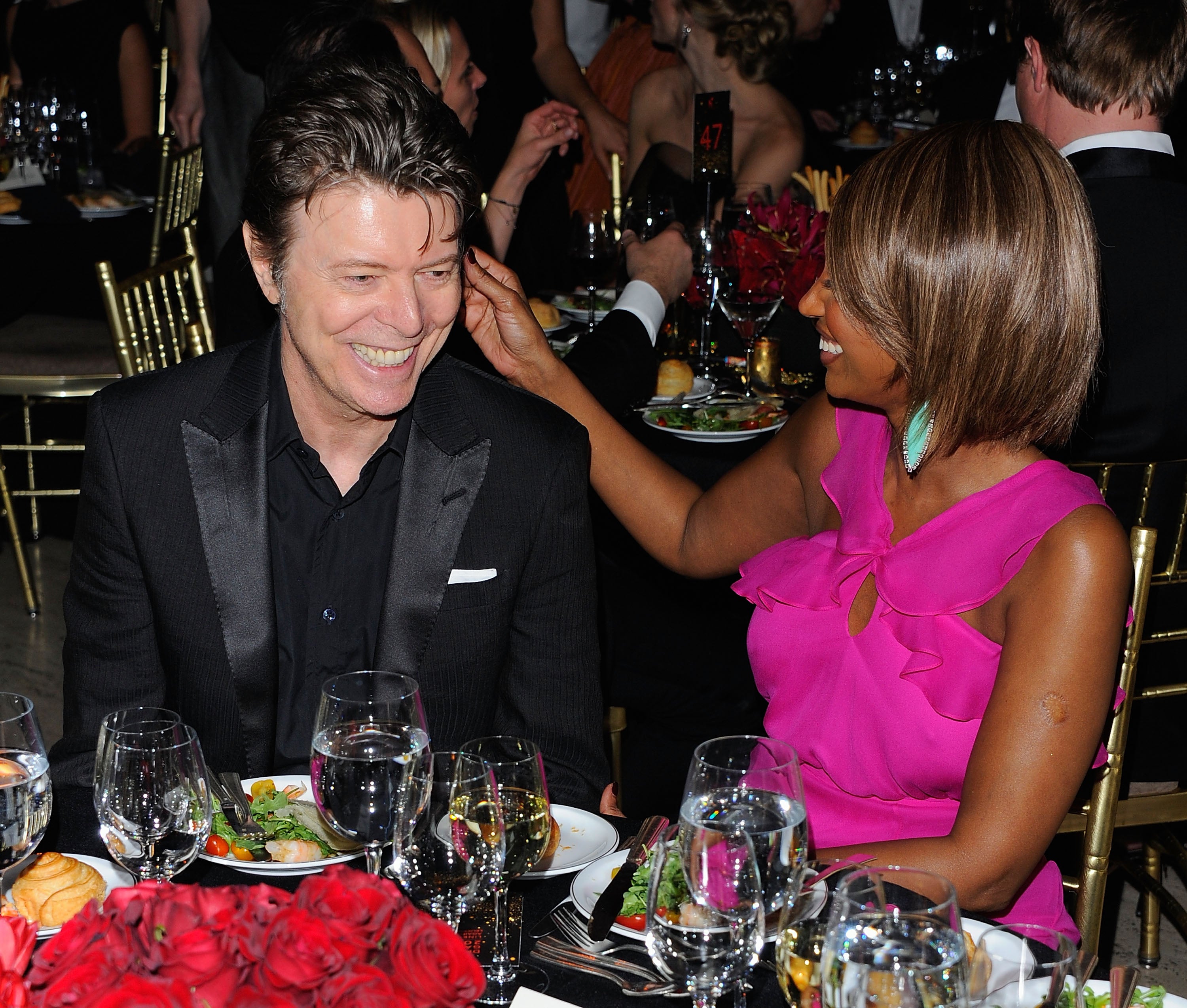 David Bowie and his wife Iman in New York in 2011