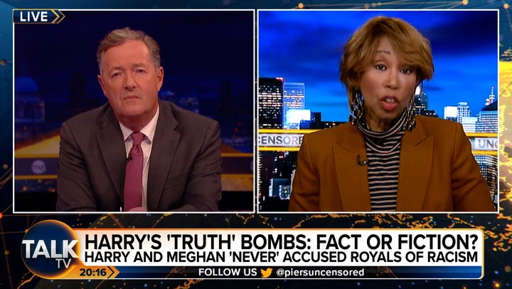Piers Morgan clashes with Trisha Goddard over Prince Harry racism claim denial