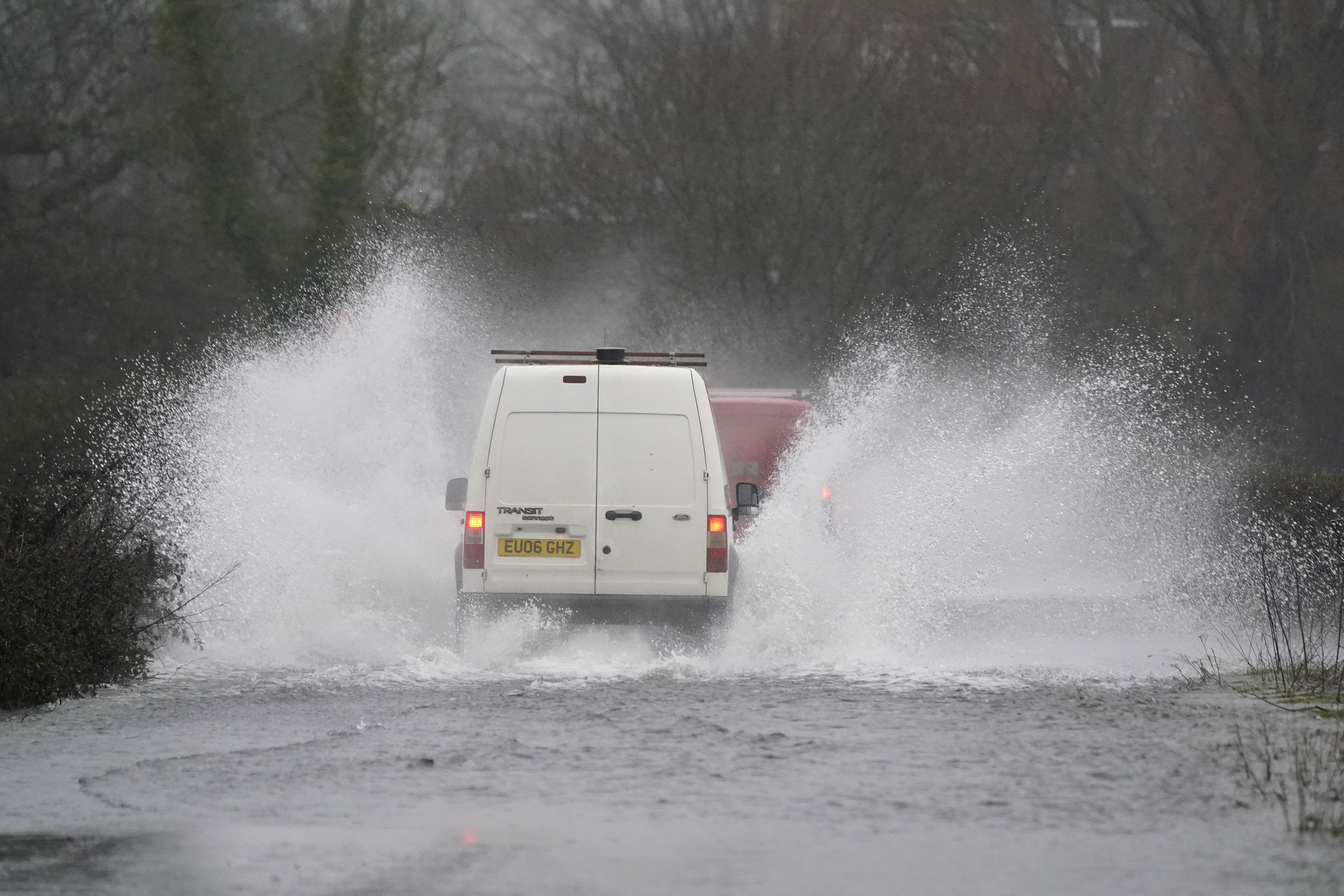 Road travel is also disrupted by surface water flooding and delays caused by heavier traffic