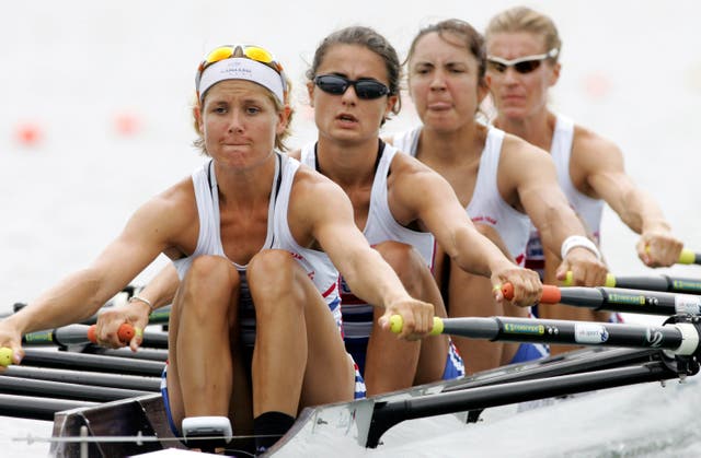 <p>Tanya Brady (L) rowed for the British Army and became a  member of Team GB in 2005 </p>