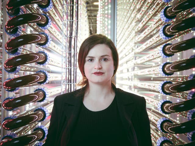 <p>Julie Encausse of the bioplastic start-up Marea at the Algalif production facility</p>