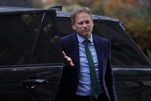 Business, Energy and Industrial Strategy Secretary Grant Shapps arrives in Downing Street, London, ahead of a Cabinet meeting (PA)