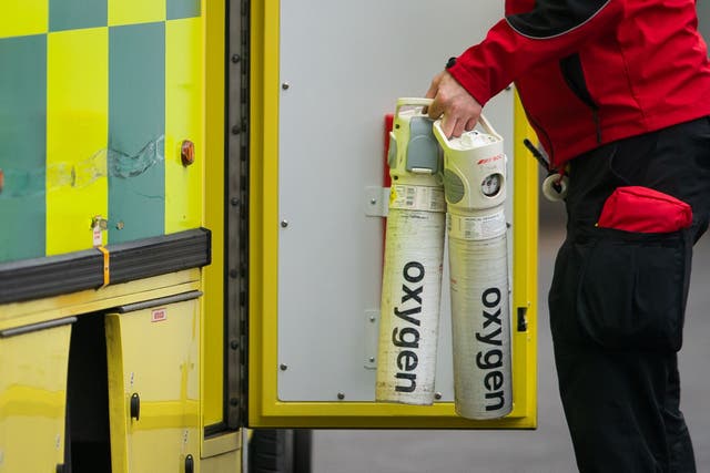 Concerns have been raised that pressures on the health service could have contributed to a number of patient safety incidents involving oxygen cylinders (Aaron Chown/PA)