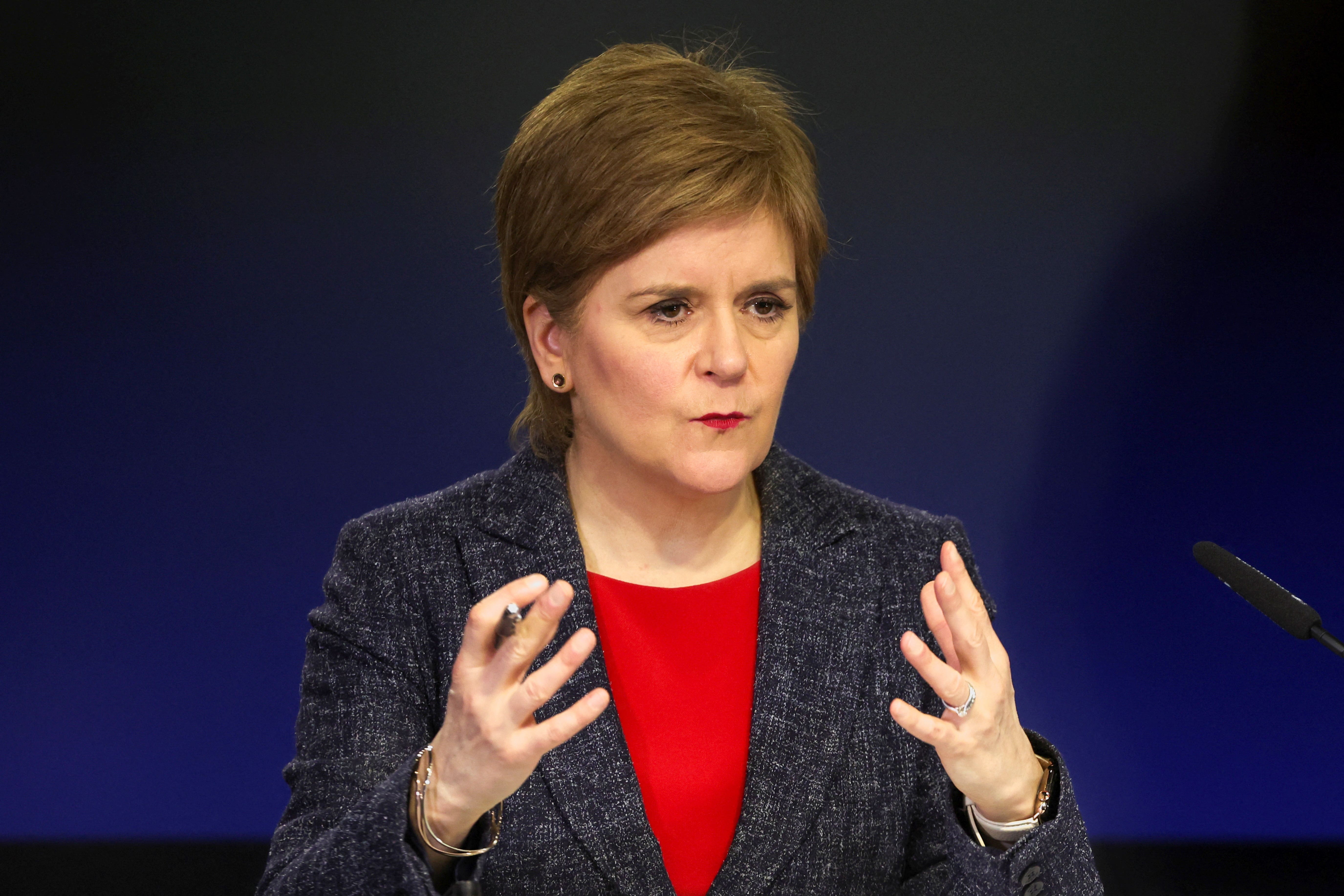 First Minister Nicola Sturgeon has said she will oppose legislation on minimum service levels during strike action (Russell Cheyne/PA)