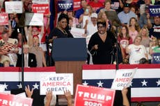 Trump turns memorial for vlogger Diamond into campaign speech - and complains the service wasn’t 15 minutes