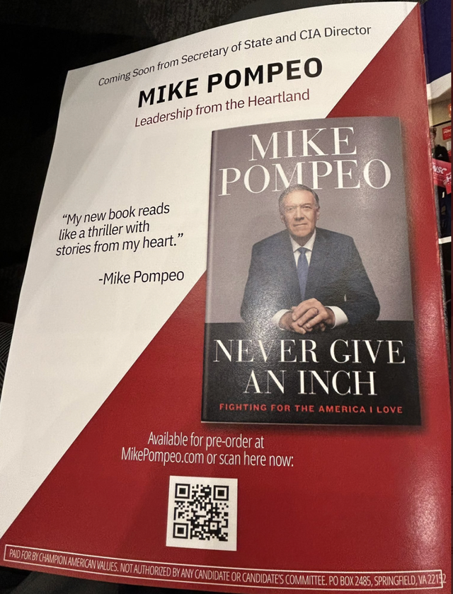 <p>Mike Pompeo’s gives himself big praise for his new memoir</p>