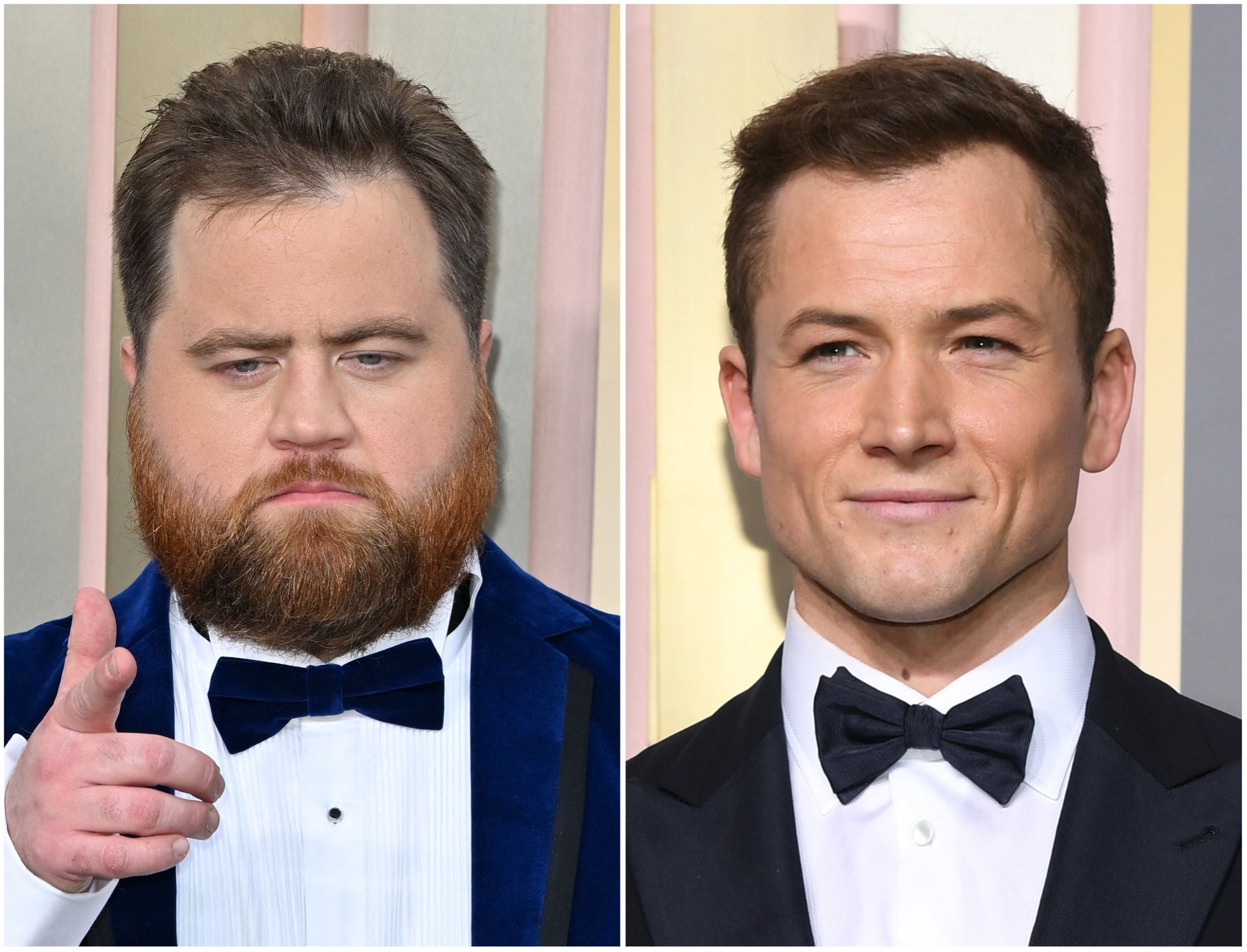 Paul Walter Hauser (left) and Taron Egerton