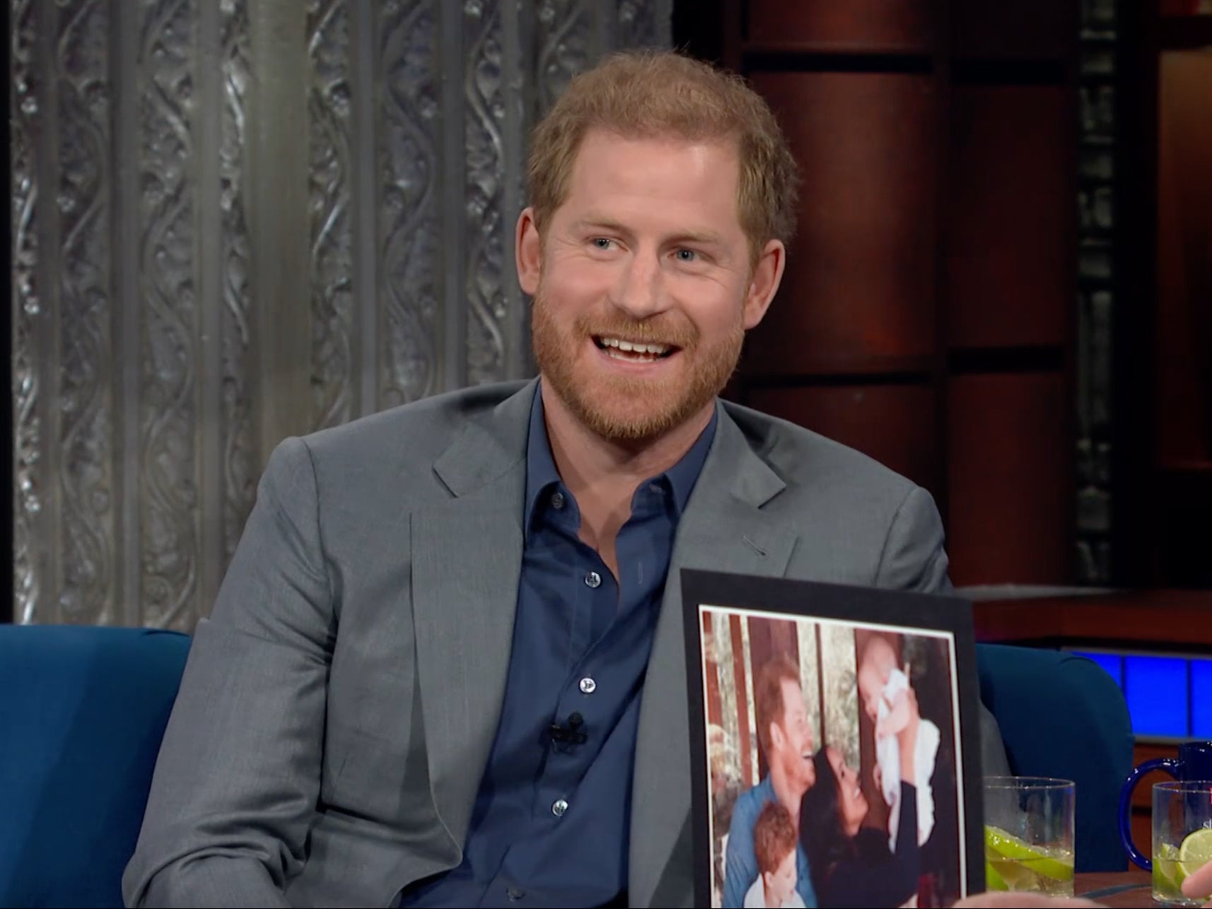 Prince Harry during an appearance on ‘The Late Show with Stephen Colbert’