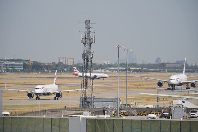 <p>A small amount of uranium was found at Heathrow Airport (Jonathan Brady/PA)</p>