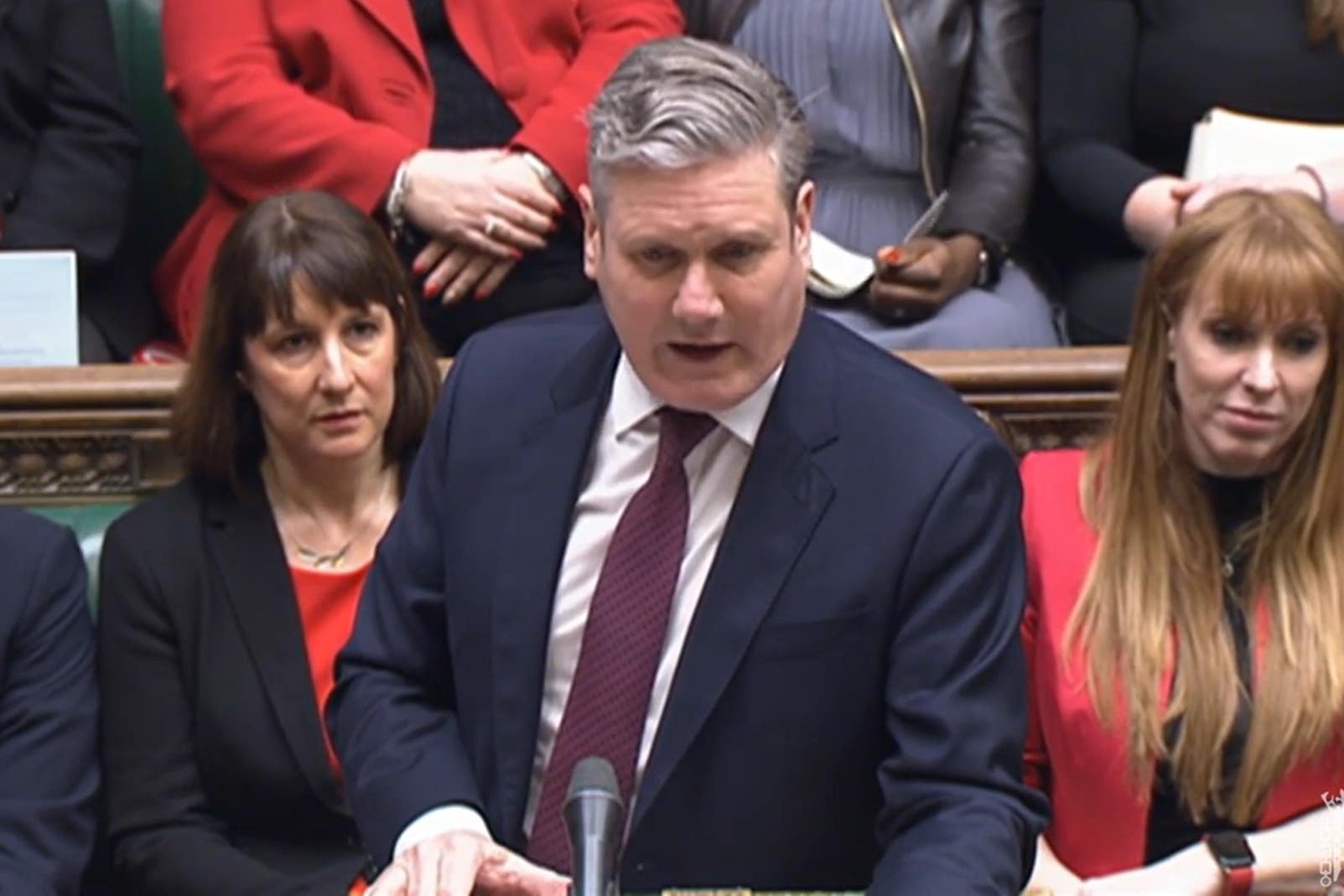 Labour leader Sir Keir Starmer speaks during Prime Minister’s Questions (House of Commons/PA)