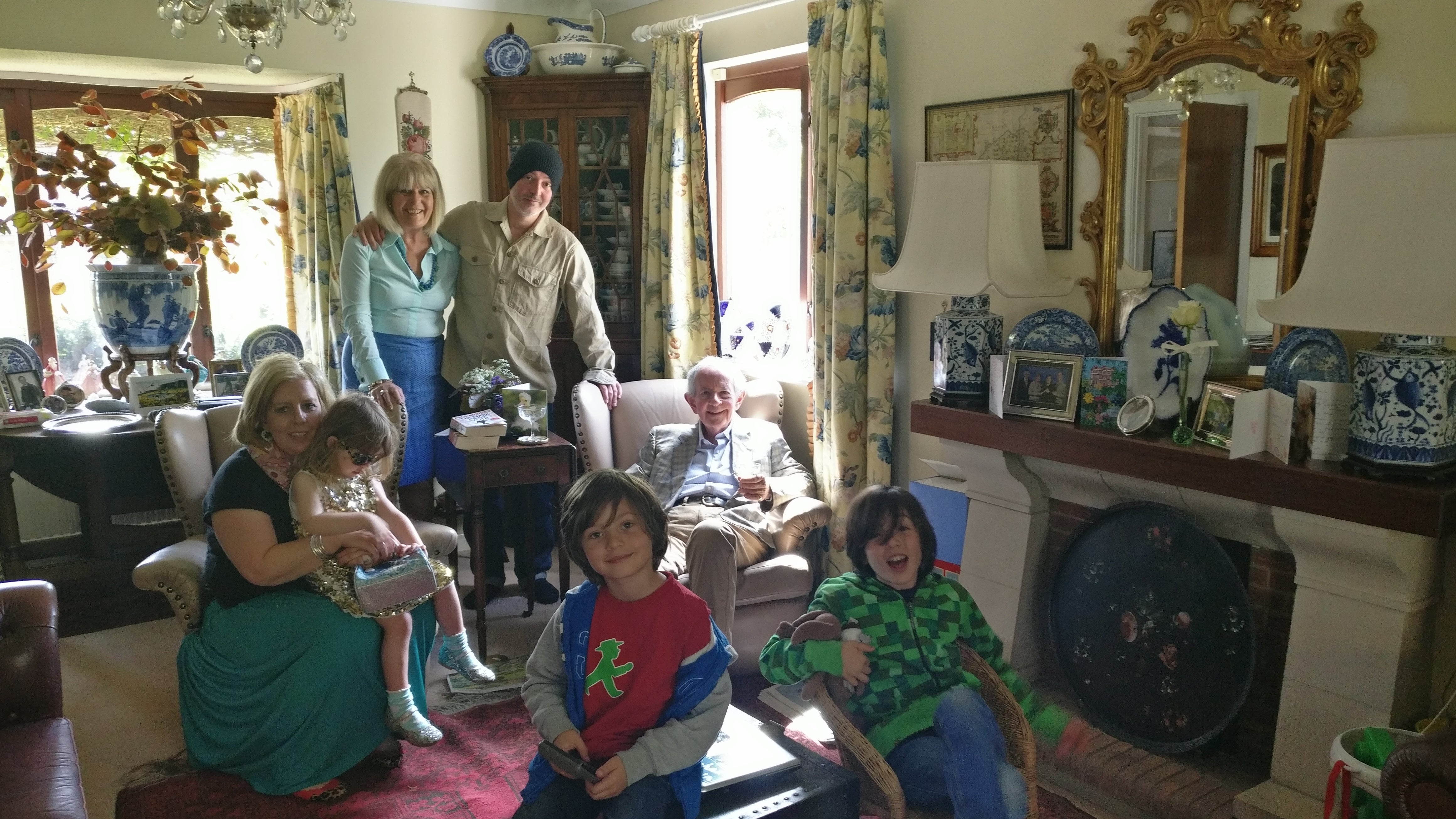 William Owen with his grandchildren and son Ed Owen