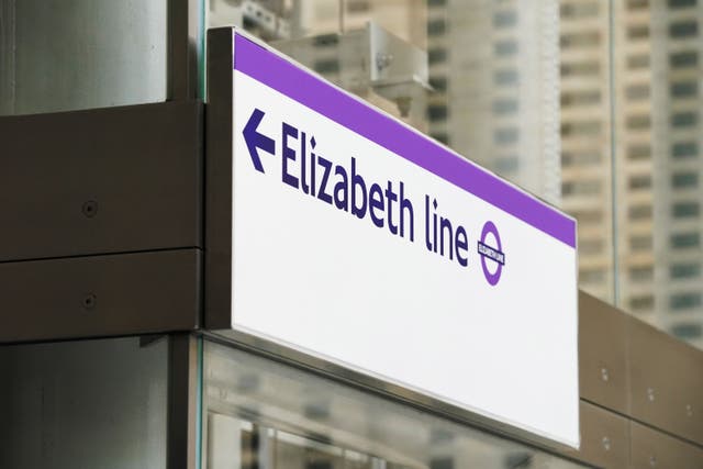 The Elizabeth Line will be disrupted by strike action (Jonathan Brady/PA)