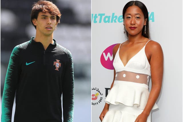 Joao Felix and Naomi Osaka (PA)