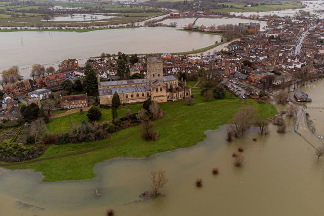 Tewkesbury and surrounding areas have already been hit by severe flooding (Ben Birchall/PA)