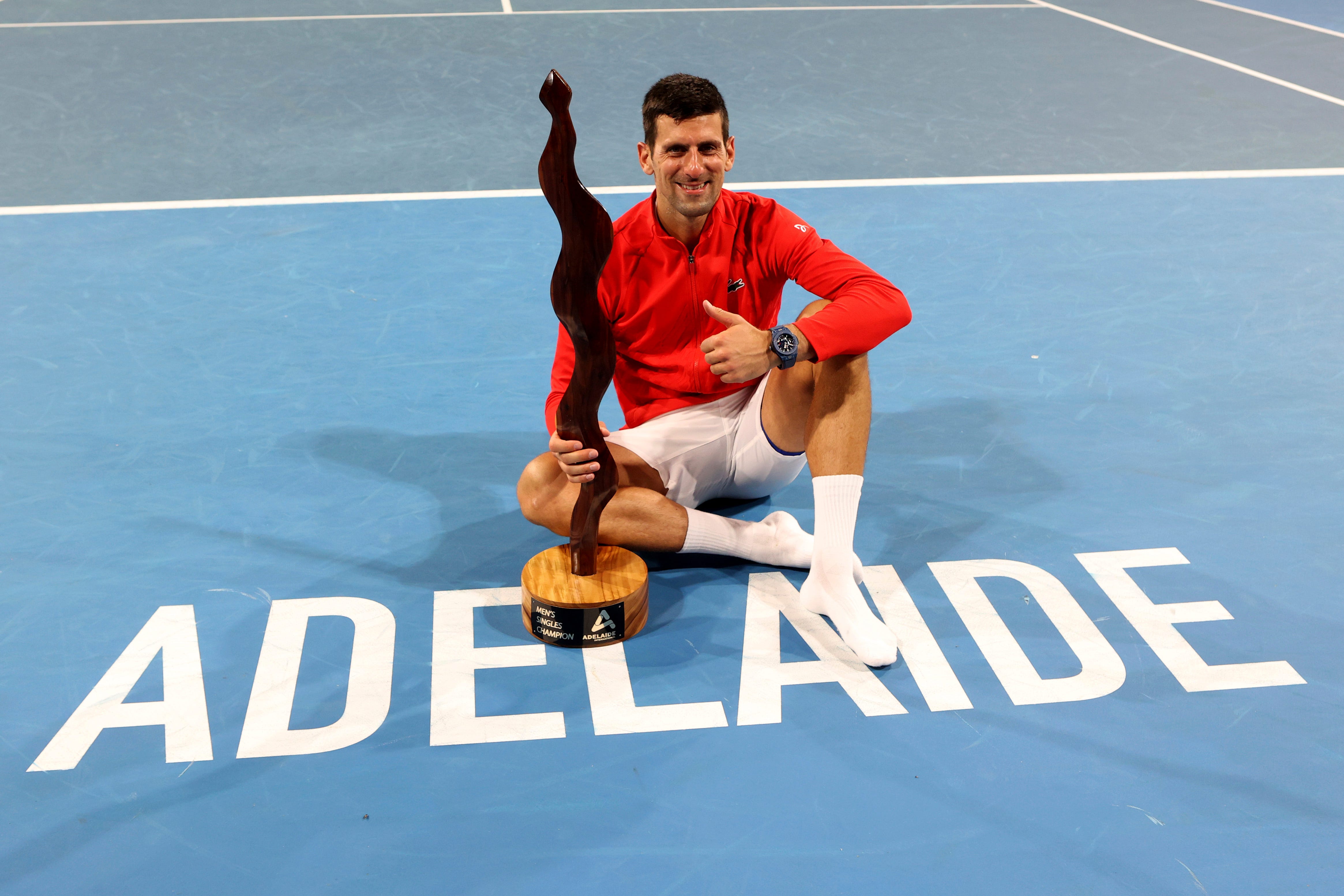 Novak Djokovic won his first tournament of the year in Adelaide (Kelly Barnes/AP)