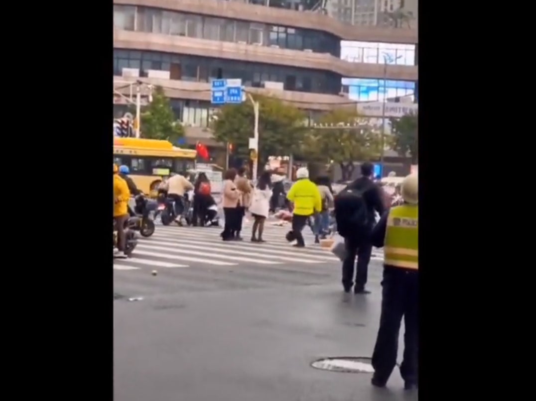 Screengrab. Driver of an SUV sped through a busy intersection in China’s Guangzhou killing five and injuring 13 others