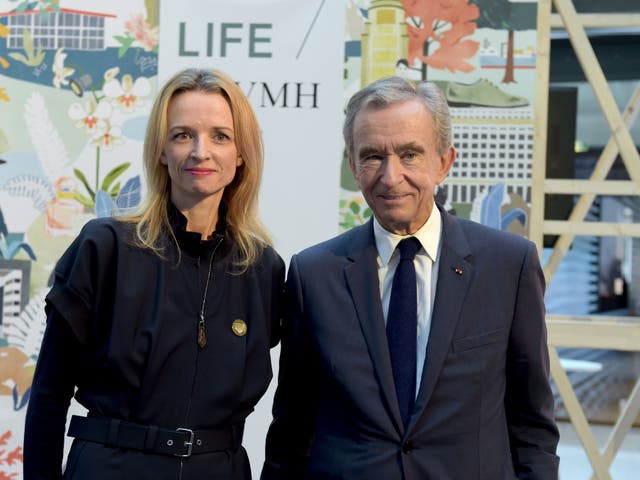 <p>LVMH chief executive, and the world’s richest man, Bernard Arnault with his daughter Delphine, who is currently the executive vice-president of Louis Vuitton </p>