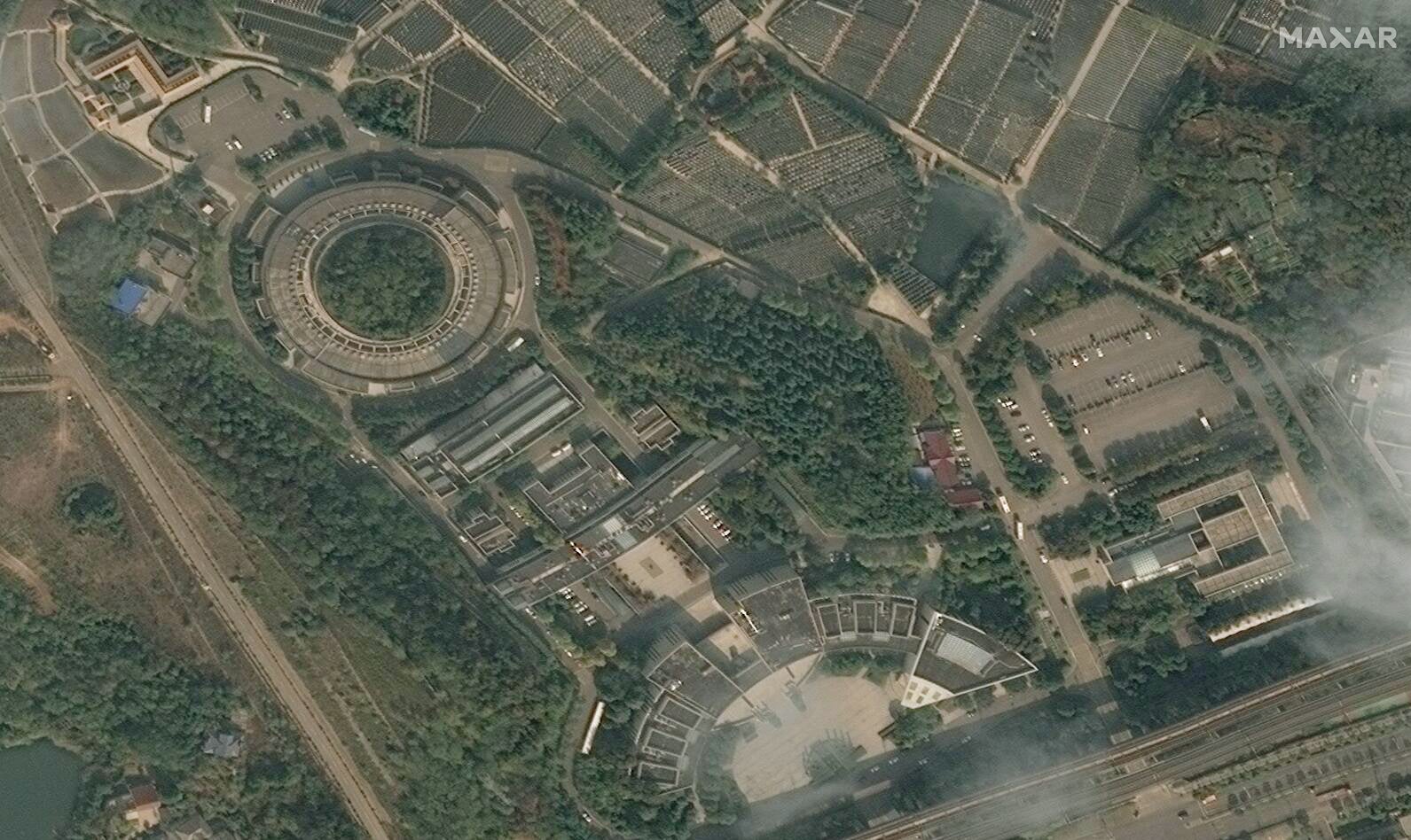 A comparatively emptier Nanjing funeral home seen in November last year