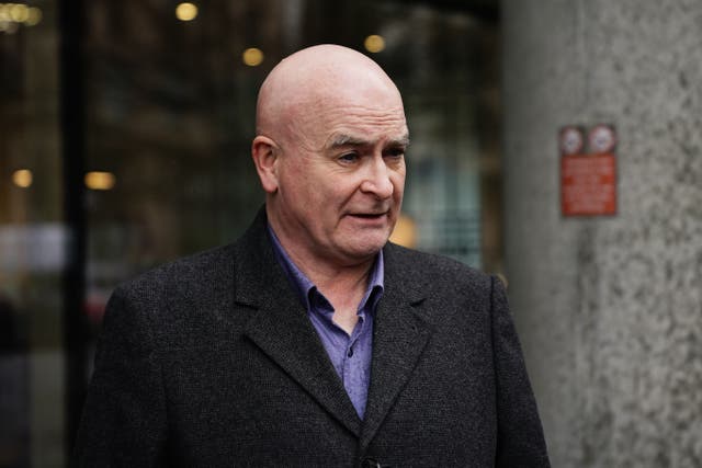 Mick Lynch arrives at the offices of FirstGroup on Thursday (Aaron Chown/PA)
