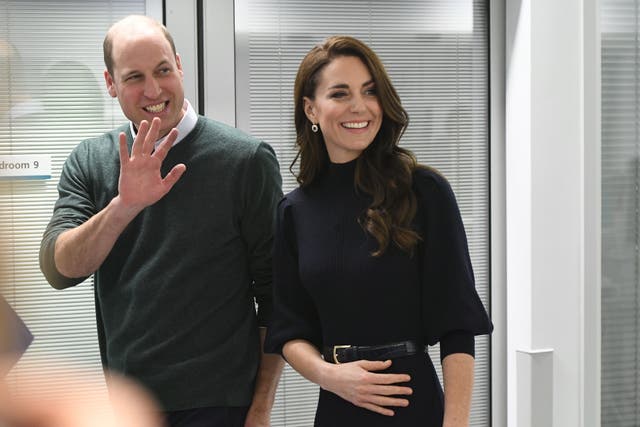 The Prince and Princess of Wales during a visit to the Royal Liverpool University Hospital, Liverpool (Bruce Adams/Daily Mail/PA)