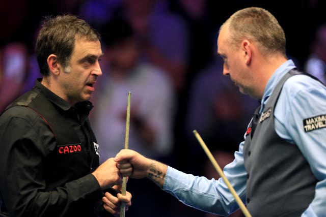 Mark Williams beat Ronnie O’Sullivan 6-5 in their Masters quarter-final at Alexandra Palace (Bradley Collyer/PA)