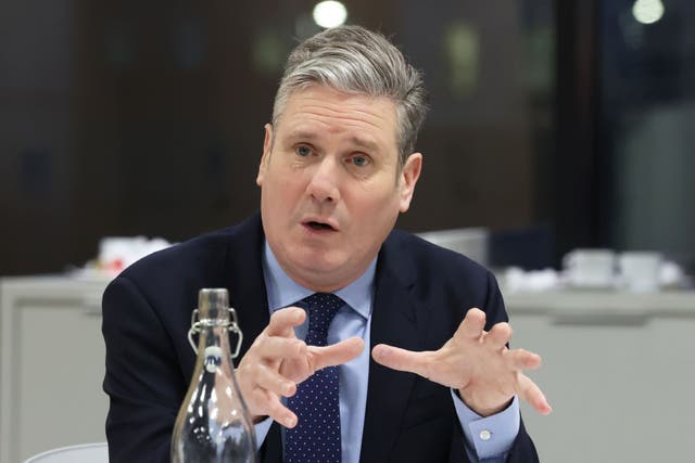 Sir Keir Starmer attended a Brexit Business Working Group breakfast at KPMG offices in Belfast on Thursday (Liam McBurney/PA)