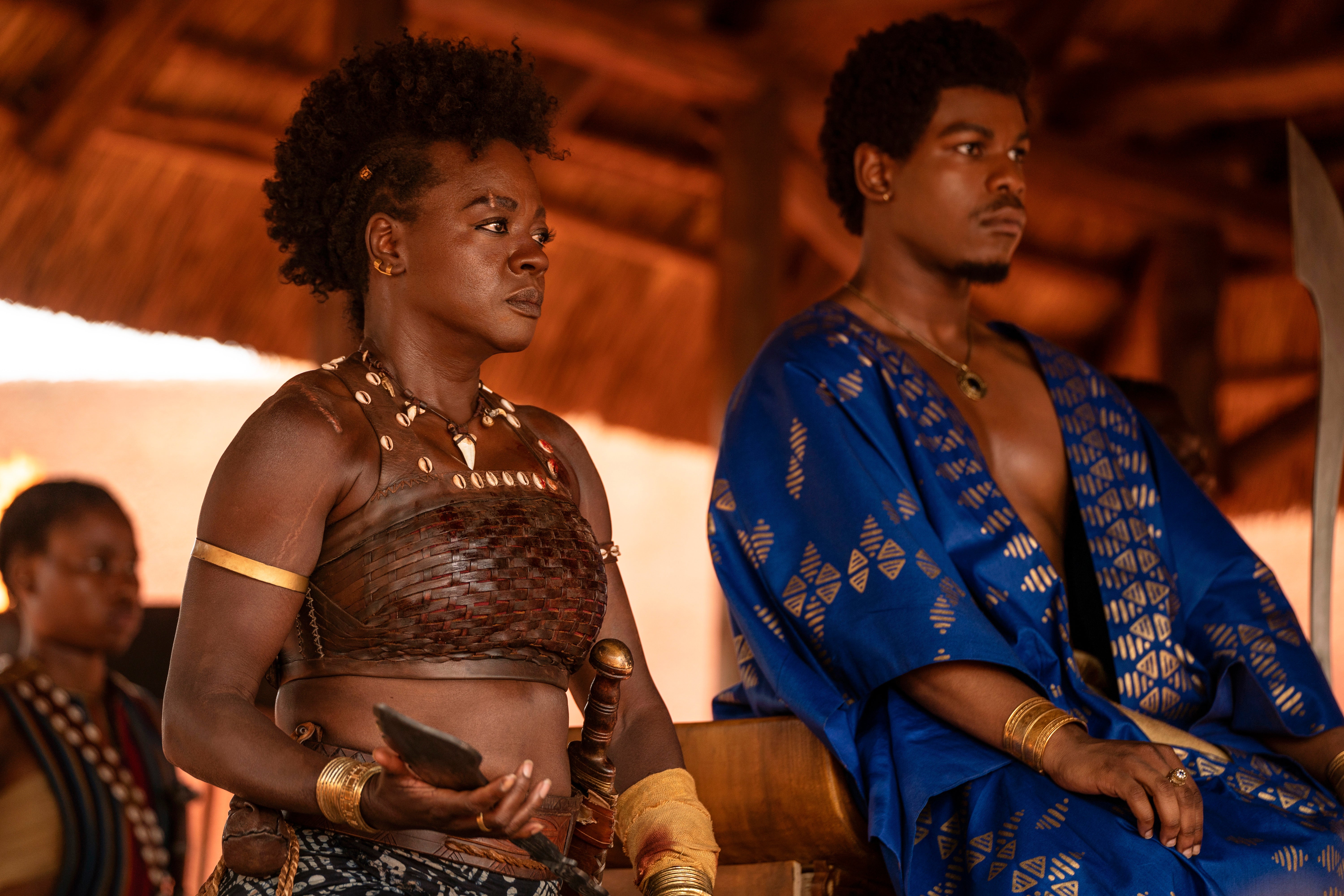 Viola Davis and John Boyega in ‘The Woman King’