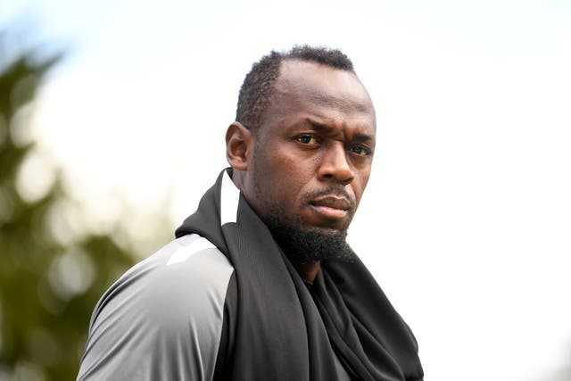 <p>Usain Bolt during a Soccer Aid for Unicef 2022 Training Session at Champneys Tring</p>