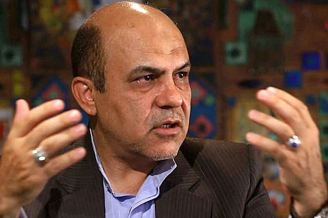 <p>Former Iranian deputy of defence minister, British-Iranian national Alireza Akbari, during an interview in Tehran</p>