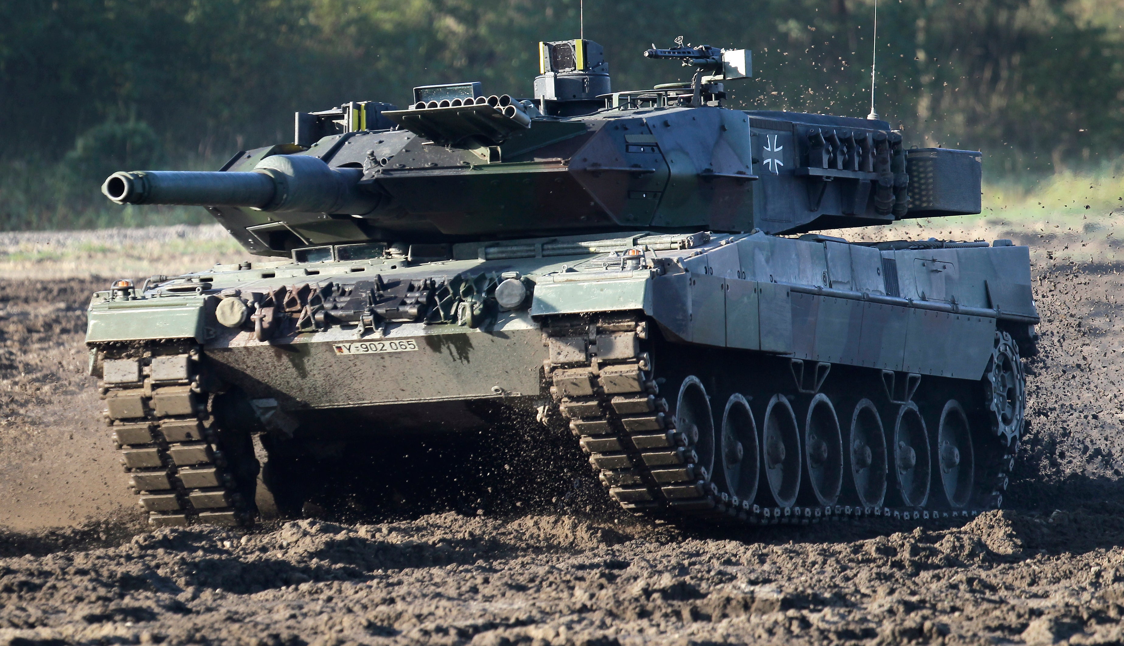 A Leopard 2 tank, which is part of the equipment Ukraine wants
