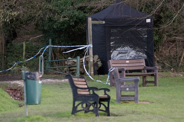 <p>Police corden in place where a woman was killed yesterday after a dog attack</p>