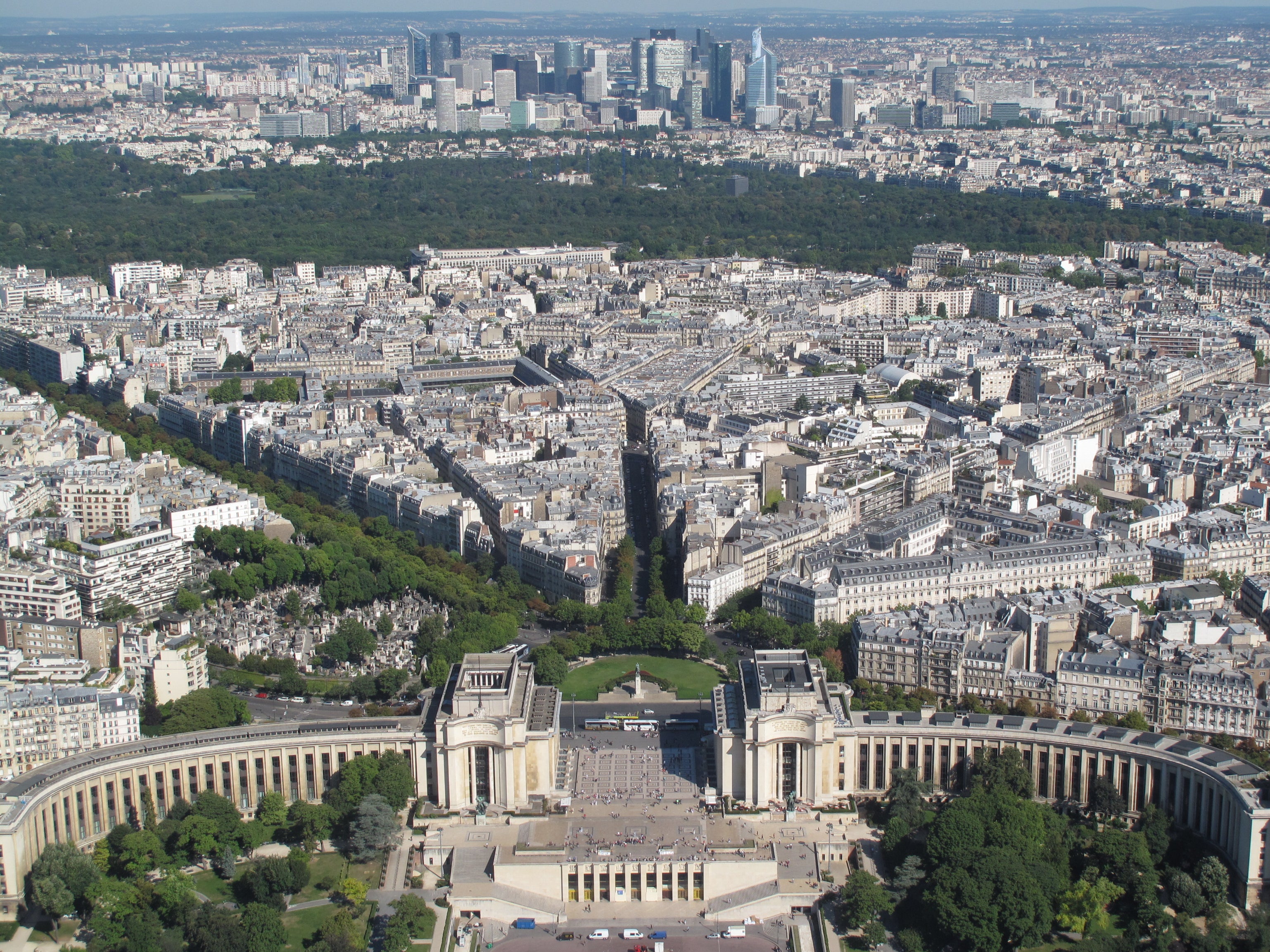 Long view: Panorama from the top of the Eiffel Tower, which is customer-friendly in terms of name changes