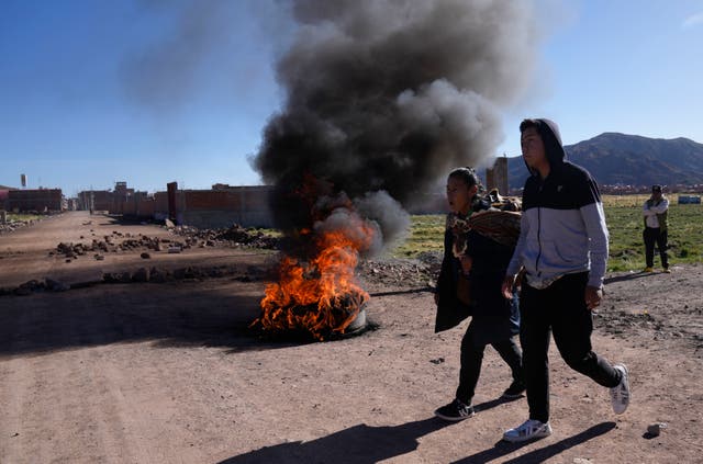 <p>BOLIVIA-PERÚ PROTESTAS</p>
