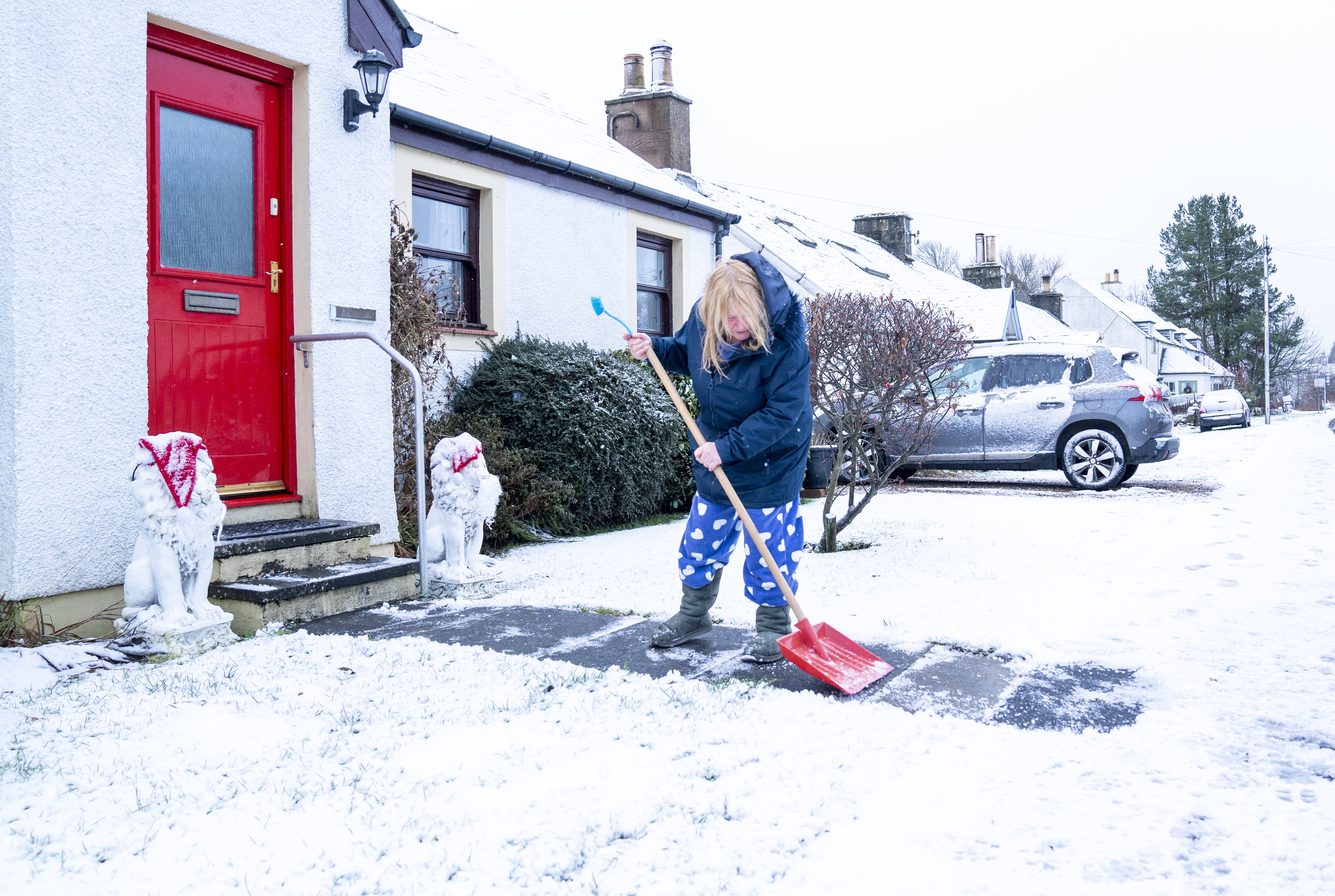 Snowy and icy conditions carry health risks for many (Pictured: Snow in the borders region on 26 December)